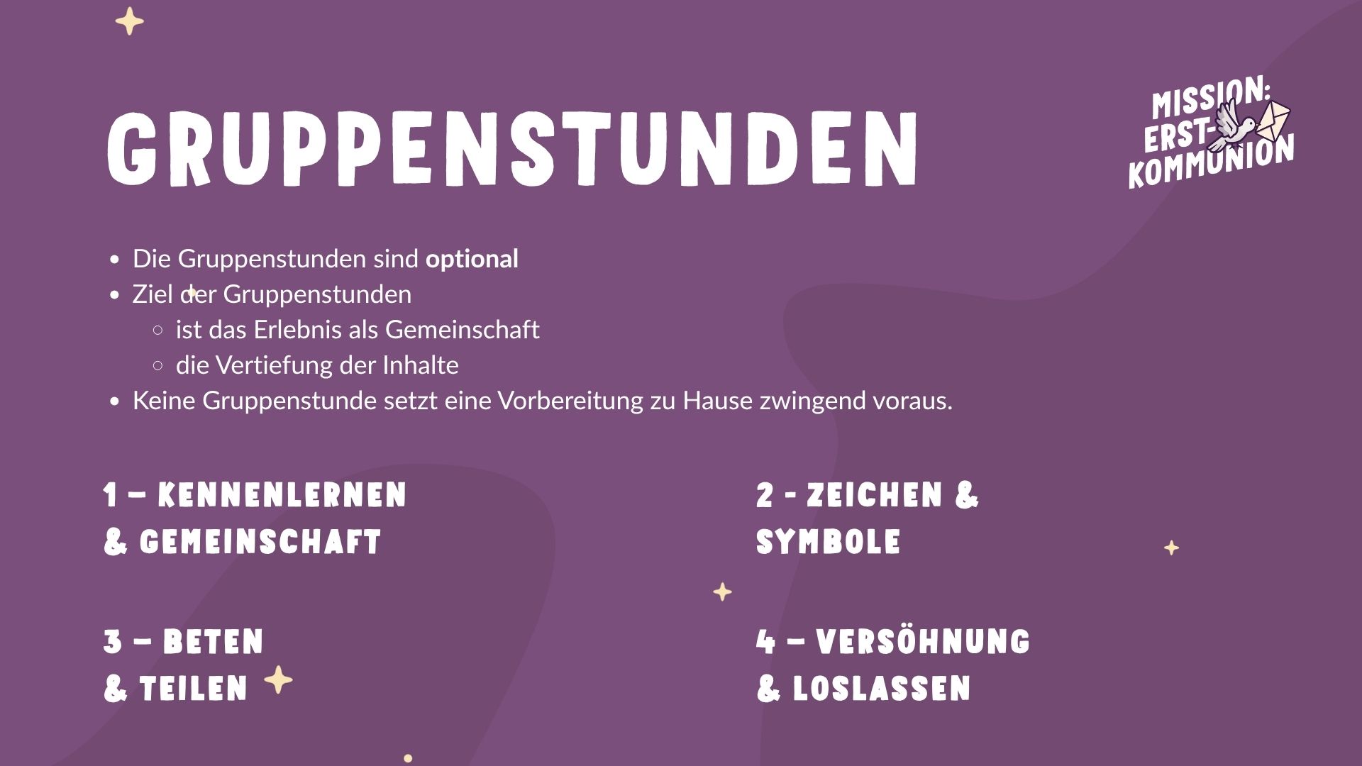 So funktionieren die Gruppenstunden